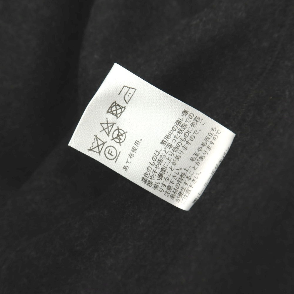 【中古】バーニーズニューヨーク BARNEYS NEWYORK ウールナイロンカシミヤ ヘリンボーン調 1B ノーカラージャケット チャコール【サイズM】【 状態ランクA 】【 メンズ 】