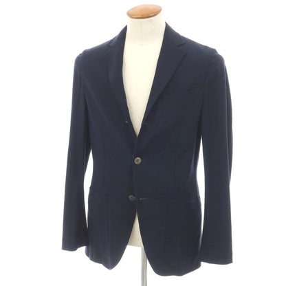 【中古】バーニーズニューヨーク BARNEYS NEWYORK リネンコットンナイロン ジャージー 3B カジュアルジャケット ネイビー【サイズ48】【 状態ランクB 】【 メンズ 】