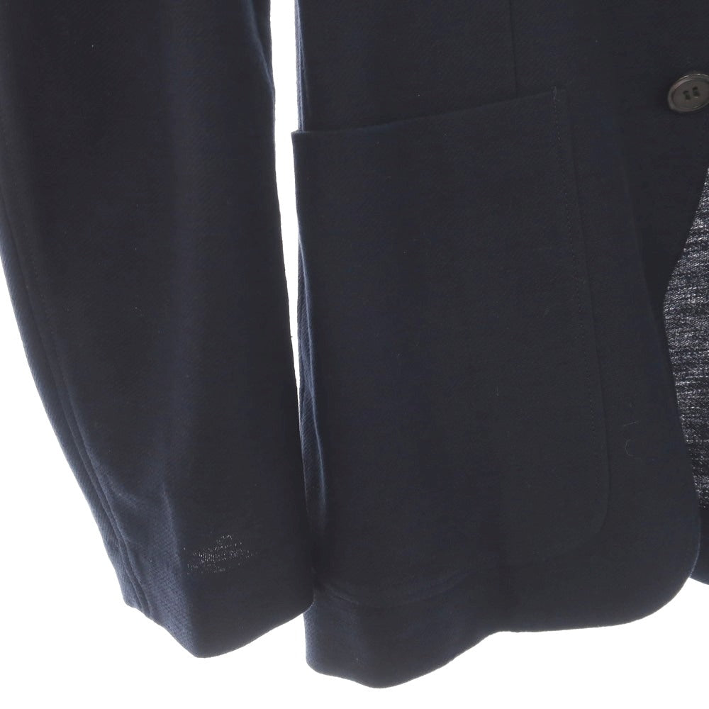 【中古】バーニーズニューヨーク BARNEYS NEWYORK リネンコットンナイロン ジャージー 3B カジュアルジャケット ネイビー【サイズ48】【 状態ランクB 】【 メンズ 】