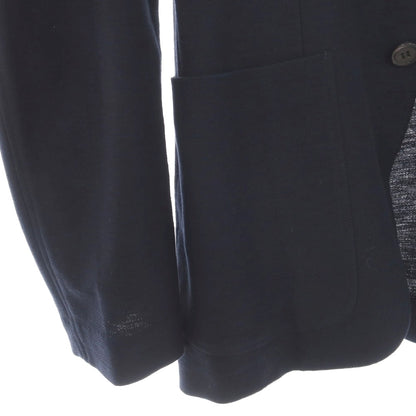【中古】バーニーズニューヨーク BARNEYS NEWYORK リネンコットンナイロン ジャージー 3B カジュアルジャケット ネイビー【サイズ48】【 状態ランクB 】【 メンズ 】