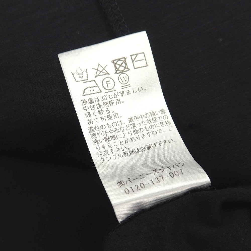 【中古】バーニーズニューヨーク BARNEYS NEWYORK コットン ジャージー 1B ノーカラージャケット ブラックネイビー系【サイズM】【 状態ランクB 】【 メンズ 】