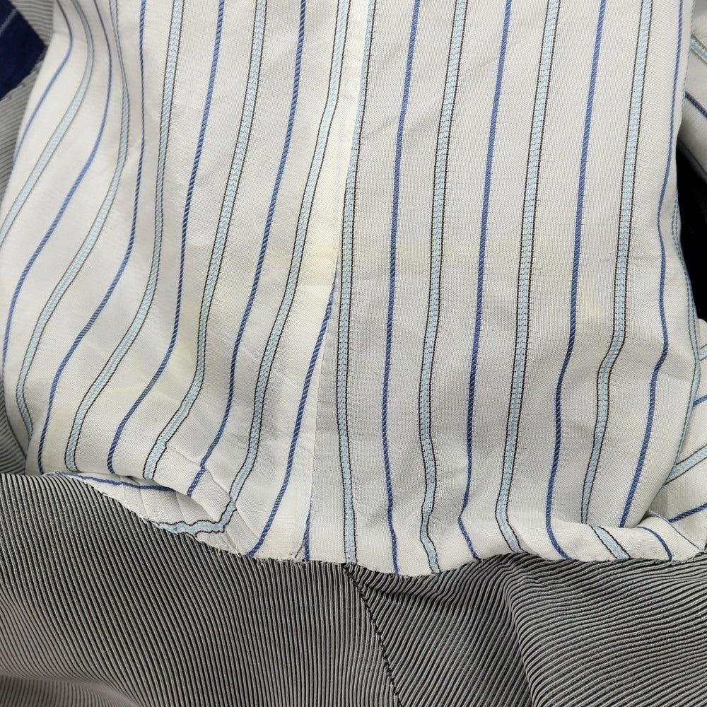 【中古】スティレ ラティーノ STILE LATINO ウール ストライプ 3つボタンスーツ ライトネイビーxホワイト【サイズ46 DROP,8R】【 状態ランクC 】【 メンズ 】