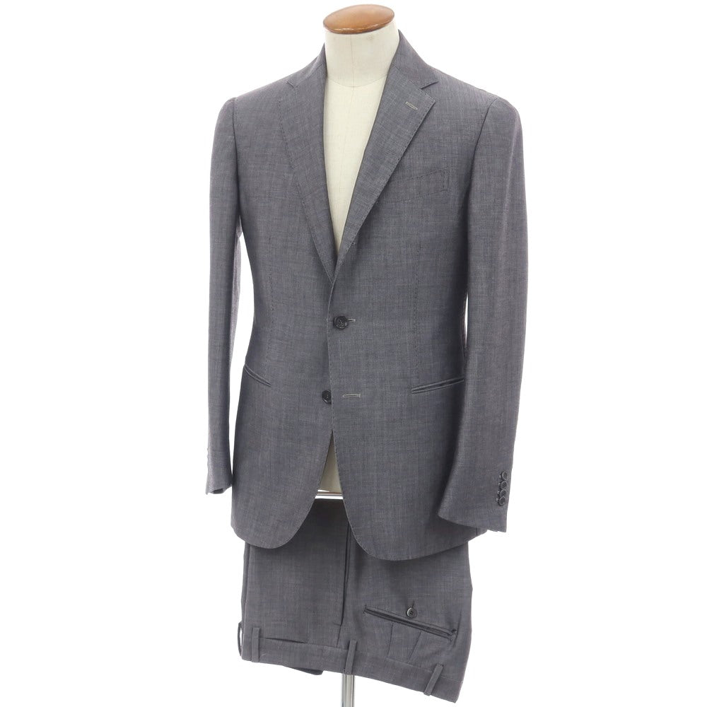 【中古】スティレ ラティーノ STILE LATINO モヘヤウール 3つボタンスーツ グレー【サイズ46 DROP,8R】【 状態ランクD 】【 メンズ 】