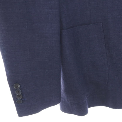 【中古】ベルベスト Belvest BEAMS F別注 リネンウールシルク ヘリンボーン 3B テーラードジャケット ライトネイビー【サイズ46】【 状態ランクD 】【 メンズ 】