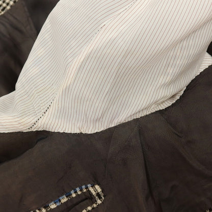 【中古】サルトリア ダルクオーレ Sartoria DAL CUORE ウール チェック 3B テーラードジャケット ベージュxブラウン【サイズ46】【 状態ランクC 】【 メンズ 】