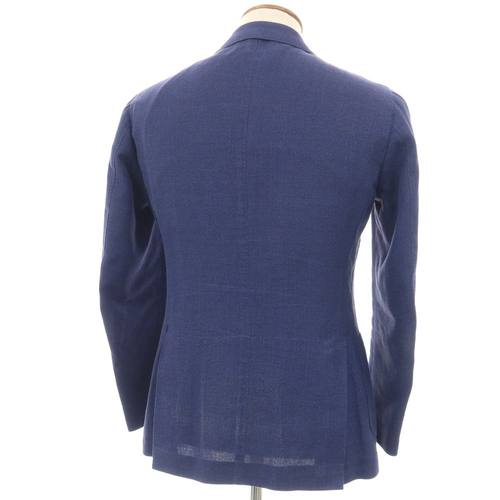 【中古】スティレ ラティーノ STILE LATINO コットンリネン 3B テーラードジャケット ダークブルー【サイズ46 DROP 8R】【 状態ランクD 】【 メンズ 】