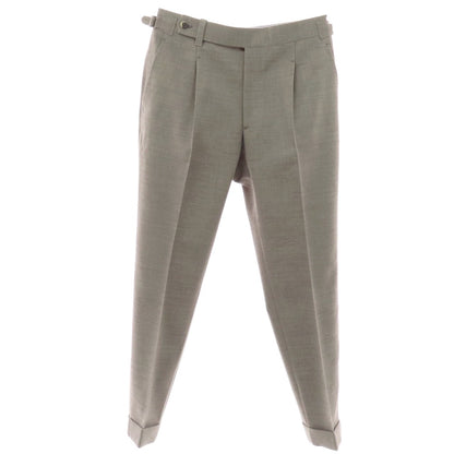 【中古】イガラシトラウザーズ 五十嵐 IGARASHI TROUSERS ストレッチ ポリエステルウールレーヨン ドレススラックスパンツ ウォームグレー系【サイズ表記なし（M位）】【 状態ランクB 】【 メンズ 】