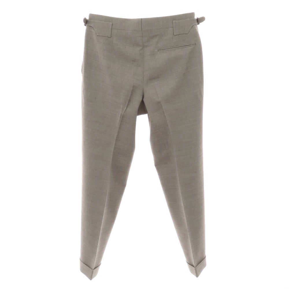 【中古】イガラシトラウザーズ 五十嵐 IGARASHI TROUSERS ストレッチ ポリエステルウールレーヨン ドレススラックスパンツ ウォームグレー系【サイズ表記なし（M位）】【 状態ランクB 】【 メンズ 】