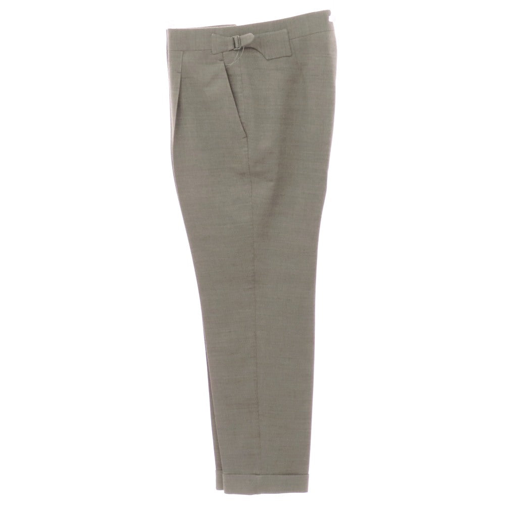 【中古】イガラシトラウザーズ 五十嵐 IGARASHI TROUSERS ストレッチ ポリエステルウールレーヨン ドレススラックスパンツ ウォームグレー系【サイズ表記なし（M位）】【 状態ランクB 】【 メンズ 】
