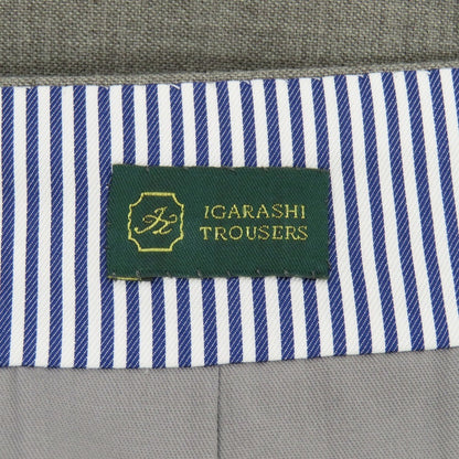 【中古】イガラシトラウザーズ 五十嵐 IGARASHI TROUSERS ストレッチ ポリエステルウールレーヨン ドレススラックスパンツ ウォームグレー系【サイズ表記なし（M位）】【 状態ランクB 】【 メンズ 】