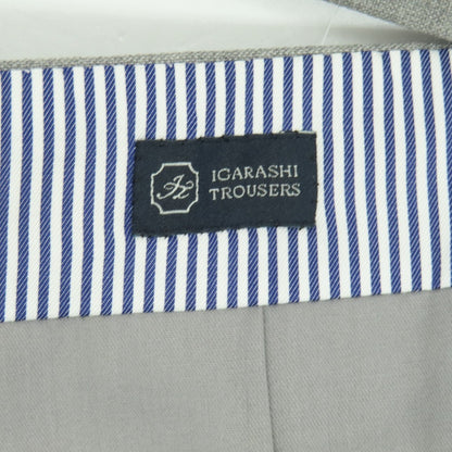 【中古】イガラシトラウザーズ 五十嵐 IGARASHI TROUSERS ストレッチ ポリエステル系 ドレススラックスパンツ ライトグレー【サイズ表記なし（M位）】【 状態ランクB 】【 メンズ 】