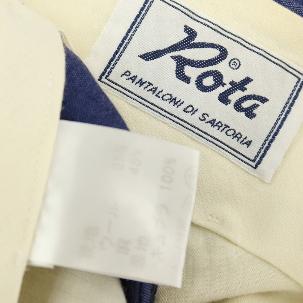 【中古】ロータ ROTA ウールリネン ドレススラックスパンツ ライトネイビー系【サイズ48】【 状態ランクC 】【 メンズ 】
