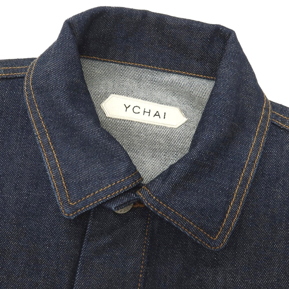 【中古】イカイ YCHAI コットンポリウレタン デニムジャケット ネイビー【サイズ44】【 状態ランクB 】【 メンズ 】