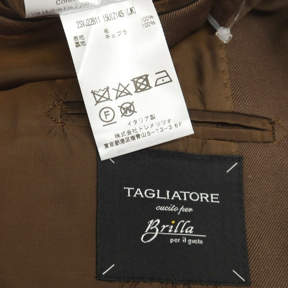【中古】タリアトーレ TAGLIATORE Brilla per il gusto別注 ウール 2つボタンスーツ ブラウン【サイズ46/7 R】【 状態ランクB 】【 メンズ 】