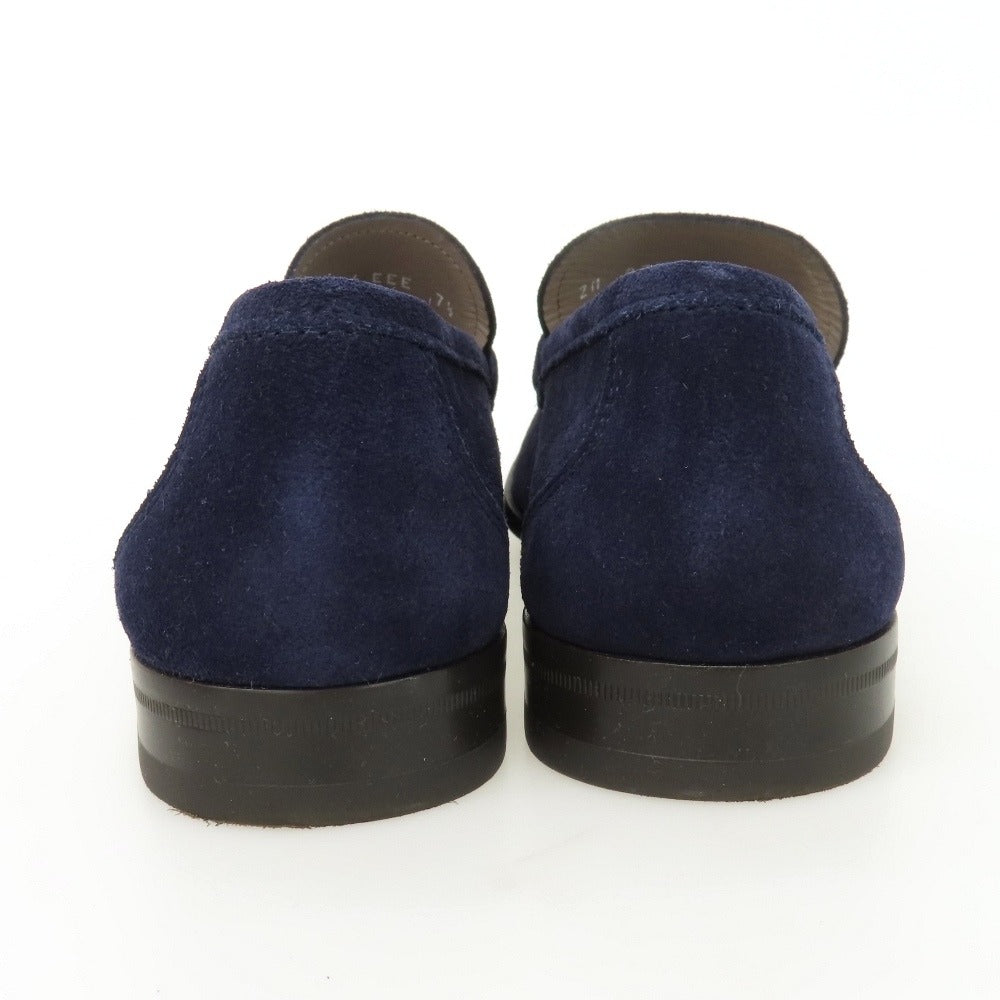 【中古】サルヴァトーレフェラガモ Salvatore Ferragamo スエード ローファー ネイビー【サイズ7 1/2 EEE】【 状態ランクA 】【 メンズ 】