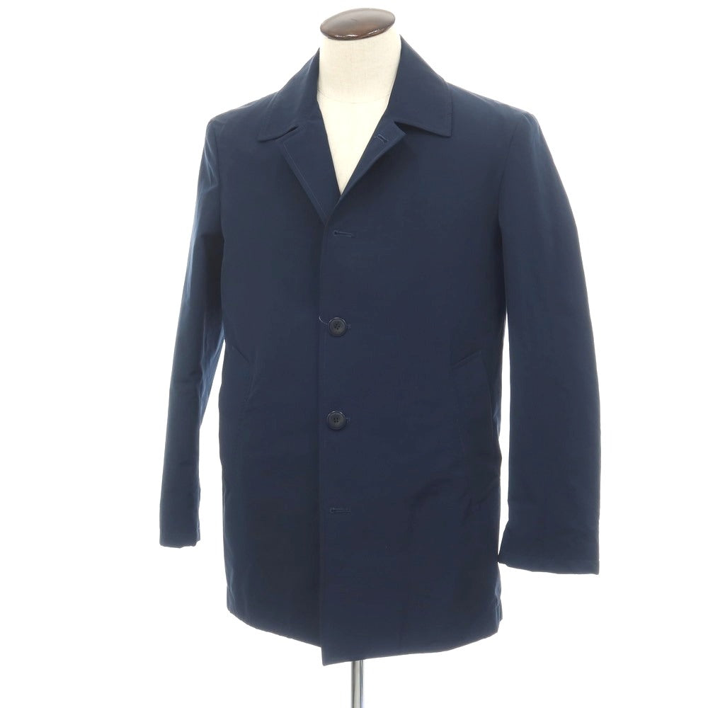 【中古】バルバッティ Barbuti ポリエステルコットン ステンカラーコート ネイビー【サイズ50】【 状態ランクC 】【 メンズ 】