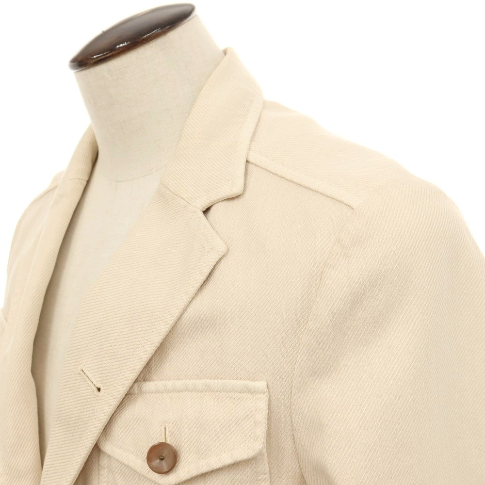 【中古】ボリオリ BOGLIOLI コットンリネン サファリジャケット ライトベージュ【サイズ50】【 状態ランクC 】【 メンズ 】