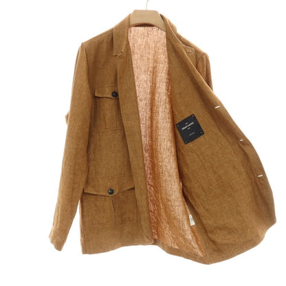 【中古】グランサッソ GRAN SASSO リネン サファリジャケット ブラウン【サイズ50】【 状態ランクB 】【 メンズ 】
