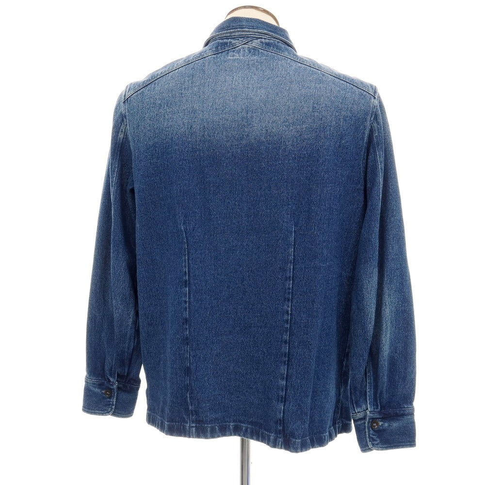 【中古】アレッサンドロ ゲラルディ ALESSANDRO GHERARDI コットン デニムジャケット ブルゾン ダークブルー【サイズL】【 状態ランクB 】【 メンズ 】