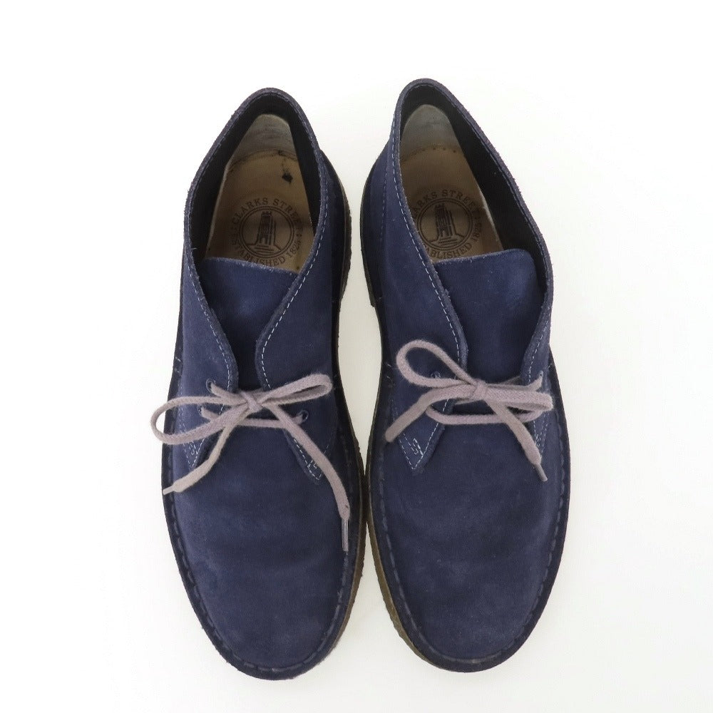 【中古】クラークス Clarks スエード ブーツ ネイビー【サイズUS7】【 状態ランクB 】【 メンズ 】