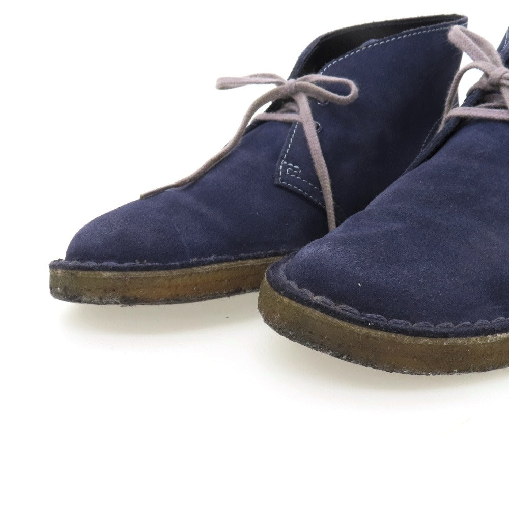 【中古】クラークス Clarks スエード ブーツ ネイビー【サイズUS7】【 状態ランクB 】【 メンズ 】