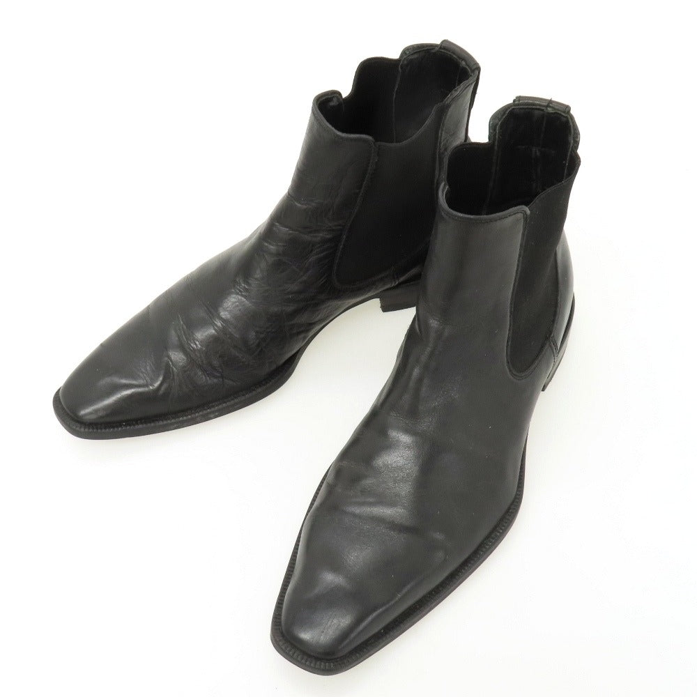 【中古】バーニーズニューヨーク BARNEYS NEWYORK レザー ブーツ ブラック【サイズ表記なし（6.5位）】【 状態ランクC 】【 メンズ 】