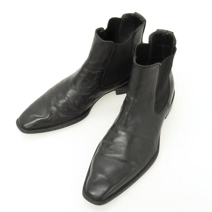 【中古】バーニーズニューヨーク BARNEYS NEWYORK レザー ブーツ ブラック【サイズ表記なし（6.5位）】【 状態ランクC 】【 メンズ 】