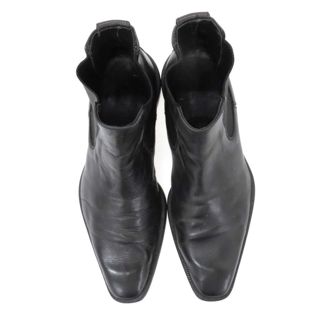 【中古】バーニーズニューヨーク BARNEYS NEWYORK レザー ブーツ ブラック【サイズ表記なし（6.5位）】【 状態ランクC 】【 メンズ 】