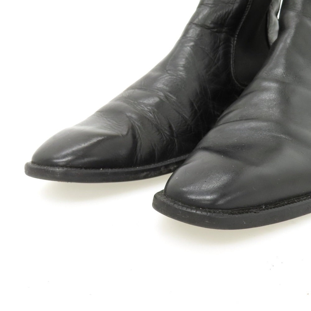 【中古】バーニーズニューヨーク BARNEYS NEWYORK レザー ブーツ ブラック【サイズ表記なし（6.5位）】【 状態ランクC 】【 メンズ 】