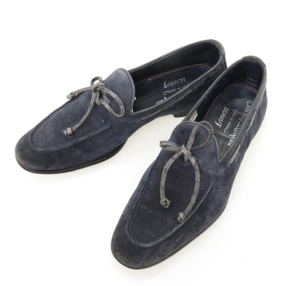 【中古】サントーニ Santoni BEAMS F別注 スエード ローファー ネイビー【サイズ6】【 状態ランクC 】【 メンズ 】