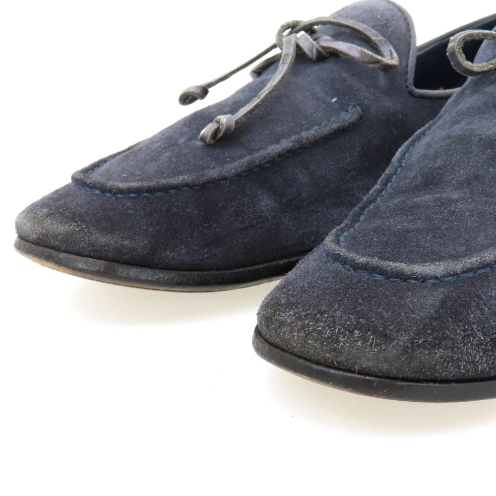 【中古】サントーニ Santoni BEAMS F別注 スエード ローファー ネイビー【サイズ6】【 状態ランクC 】【 メンズ 】