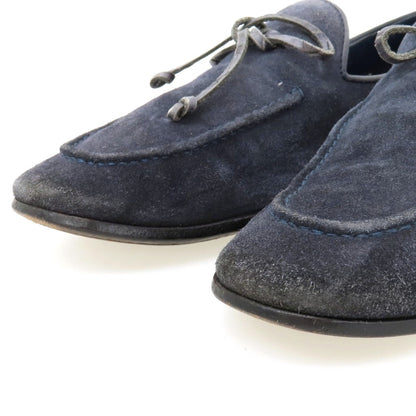 【中古】サントーニ Santoni BEAMS F別注 スエード ローファー ネイビー【サイズ6】【 状態ランクC 】【 メンズ 】