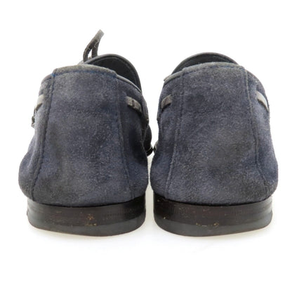 【中古】サントーニ Santoni BEAMS F別注 スエード ローファー ネイビー【サイズ6】【 状態ランクC 】【 メンズ 】