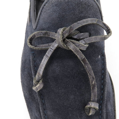 【中古】サントーニ Santoni BEAMS F別注 スエード ローファー ネイビー【サイズ6】【 状態ランクC 】【 メンズ 】