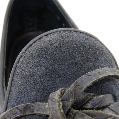 【中古】サントーニ Santoni BEAMS F別注 スエード ローファー ネイビー【サイズ6】【 状態ランクC 】【 メンズ 】