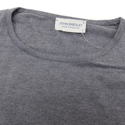 【中古】ジョンスメドレー JOHN SMEDLEY ハイゲージ シーアイランドコットン クルーネック 半袖 プルオーバーニット グレー【サイズS】【 状態ランクB 】【 メンズ 】
