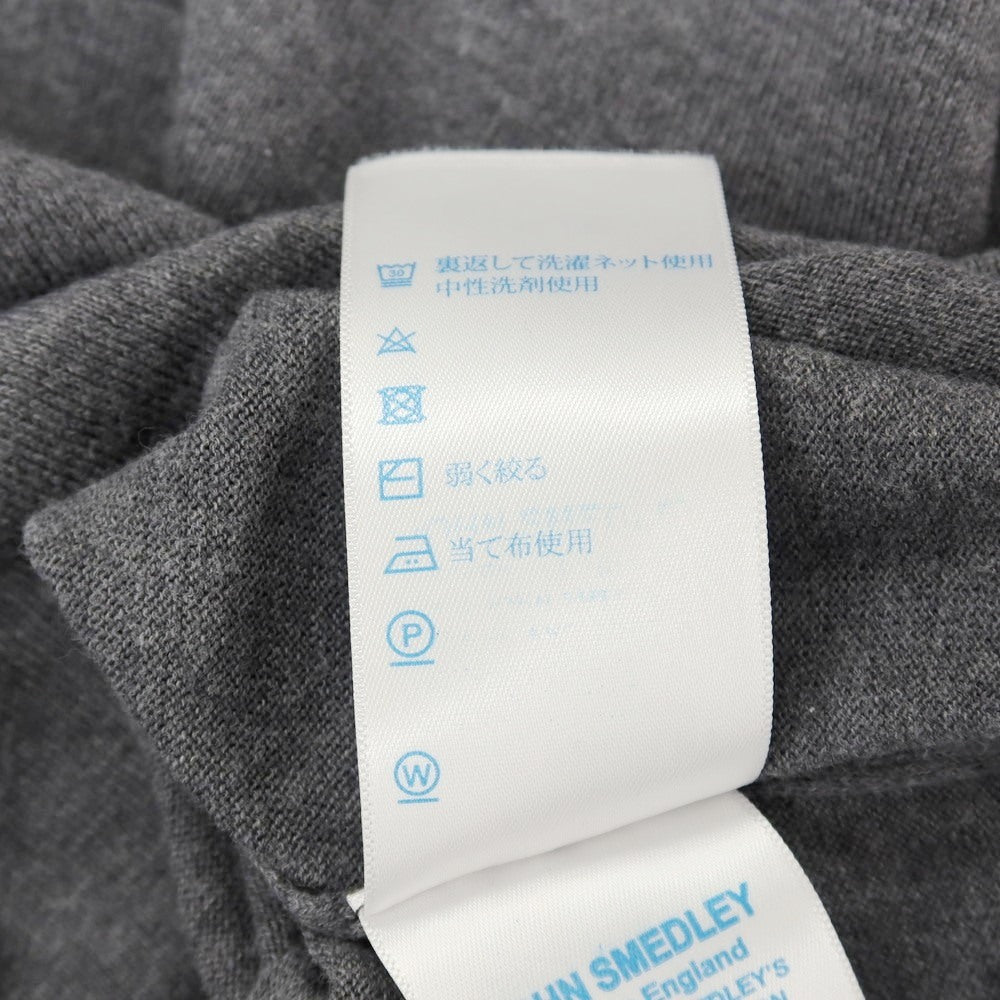 【中古】ジョンスメドレー JOHN SMEDLEY ハイゲージ シーアイランドコットン クルーネック 半袖 プルオーバーニット グレー【サイズS】【 状態ランクB 】【 メンズ 】