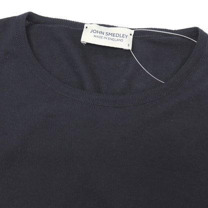 【中古】ジョンスメドレー JOHN SMEDLEY ハイゲージ シーアイランドコットン クルーネック 半袖 プルオーバーニット ネイビー【サイズS】【 状態ランクB 】【 メンズ 】