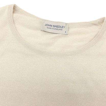 【中古】ジョンスメドレー JOHN SMEDLEY ハイゲージ シーアイランドコットン クルーネック 半袖 プルオーバーニット グレージュ【サイズS】【 状態ランクB 】【 メンズ 】