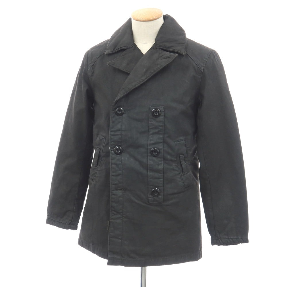 【新品】ジースターロウ G-STAR RAW 染色加工 コットン カラ ペリスコープ デニム 中綿入り ピーコート グレーブラック【サイズXS】【 状態ランクN 】【 メンズ 】