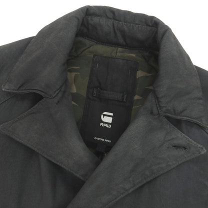 【新品】ジースターロウ G-STAR RAW 染色加工 コットン カラ ペリスコープ デニム 中綿入り ピーコート グレーブラック【サイズXS】【 状態ランクN 】【 メンズ 】