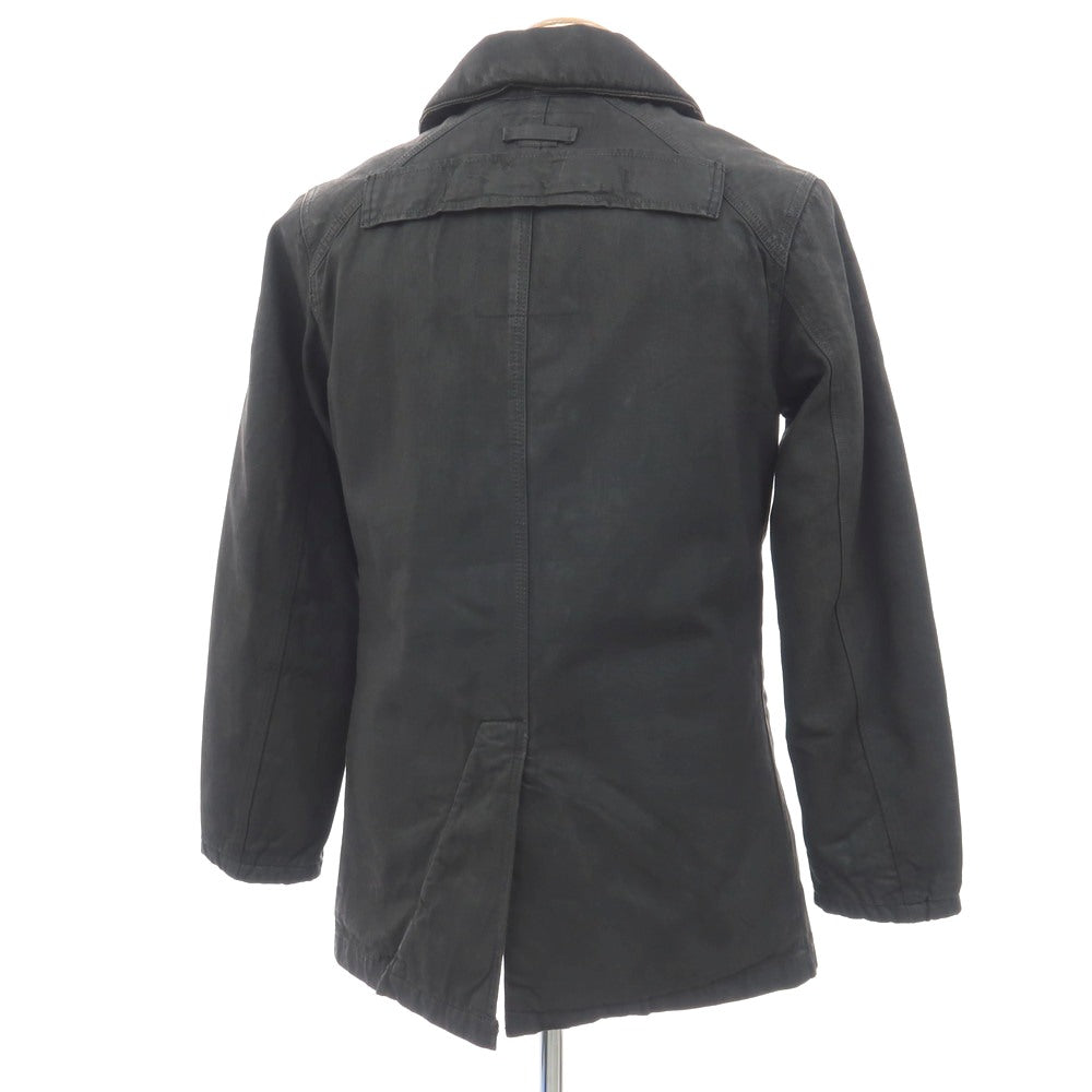 【新品】ジースターロウ G-STAR RAW 染色加工 コットン カラ ペリスコープ デニム 中綿入り ピーコート グレーブラック【サイズXS】【 状態ランクN 】【 メンズ 】