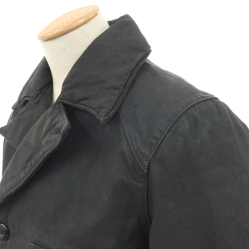 【新品】ジースターロウ G-STAR RAW 染色加工 コットン カラ ペリスコープ デニム 中綿入り ピーコート グレーブラック【サイズXS】【 状態ランクN 】【 メンズ 】