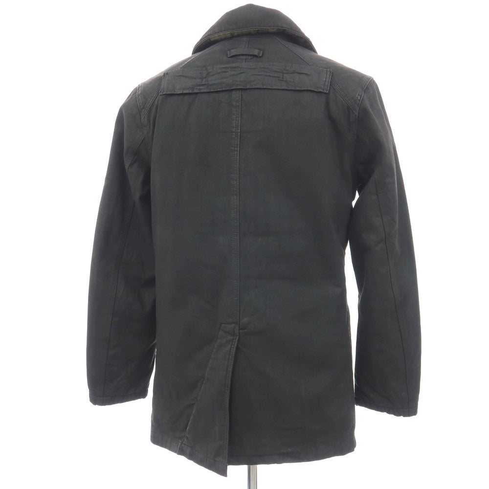 【新品】ジースターロウ G-STAR RAW 染色加工 コットン カラ ペリスコープ デニム 中綿入り ピーコート グレーブラック【サイズS】【 状態ランクN 】【 メンズ 】