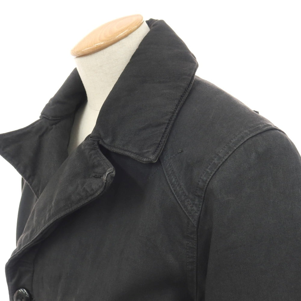 【新品】ジースターロウ G-STAR RAW 染色加工 コットン カラ ペリスコープ デニム 中綿入り ピーコート グレーブラック【サイズS】【 状態ランクN 】【 メンズ 】