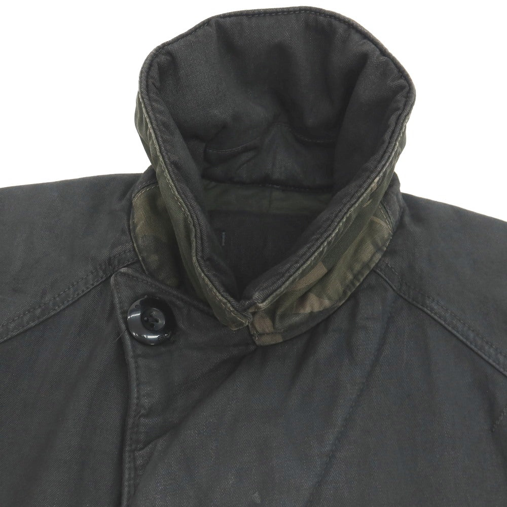 【新品】ジースターロウ G-STAR RAW 染色加工 コットン カラ ペリスコープ デニム 中綿入り ピーコート グレーブラック【サイズS】【 状態ランクN 】【 メンズ 】