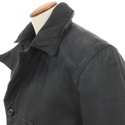 【新品】ジースターロウ G-STAR RAW 染色加工 コットン カラ ペリスコープ デニム 中綿入り ピーコート グレーブラック【サイズM】【 状態ランクN 】【 メンズ 】