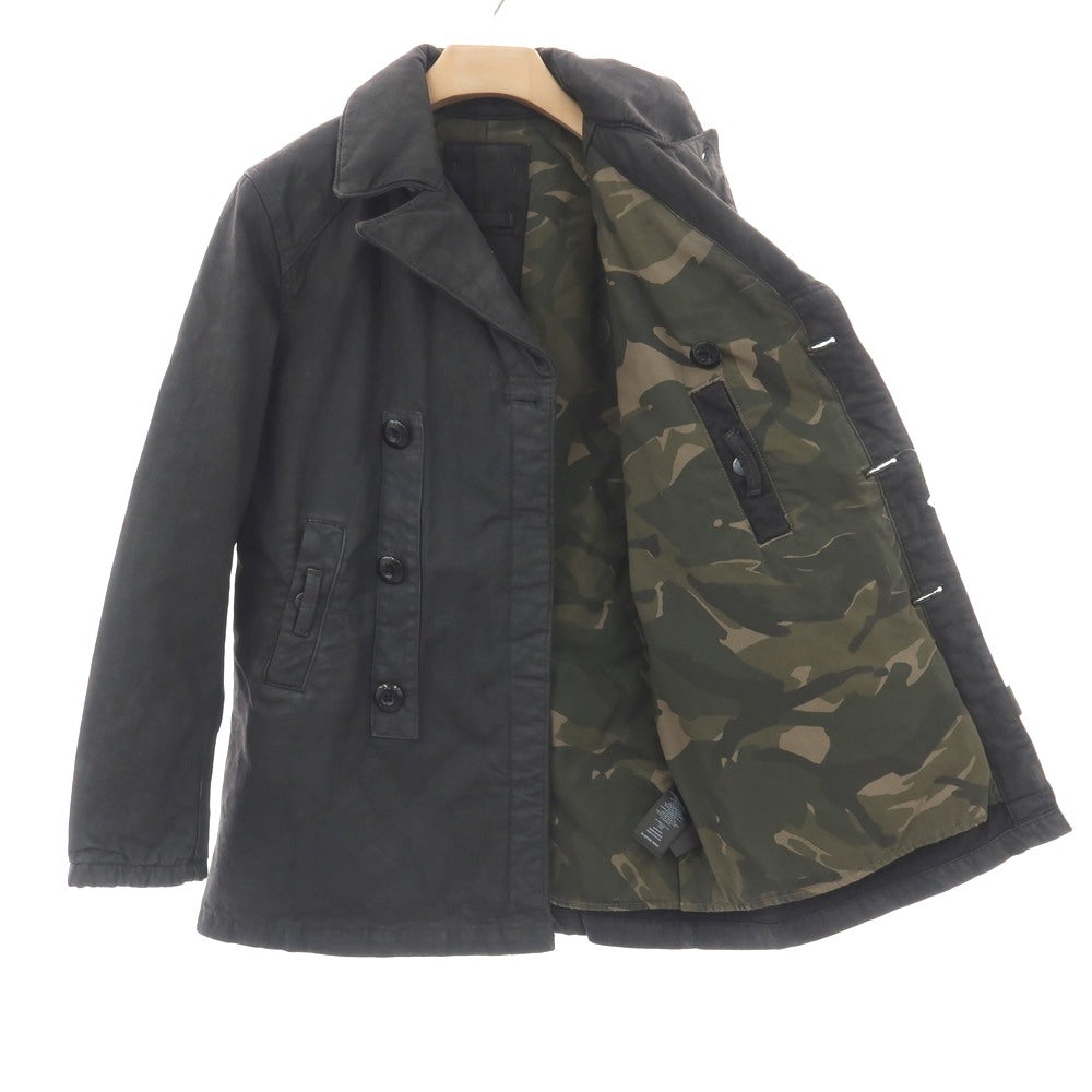 【新品】ジースターロウ G-STAR RAW 染色加工 コットン カラ ペリスコープ デニム 中綿入り ピーコート グレーブラック【サイズM】【 状態ランクN 】【 メンズ 】