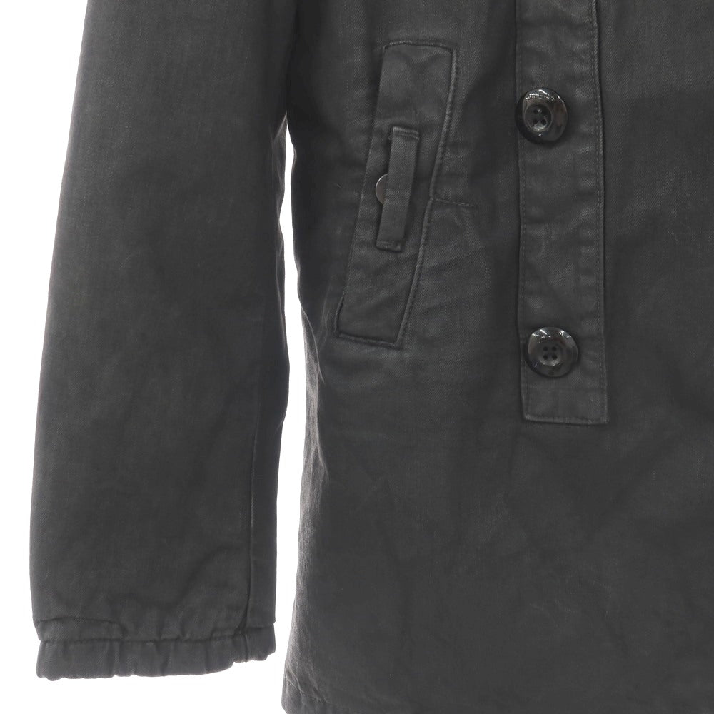 【新品】ジースターロウ G-STAR RAW 染色加工 コットン カラ ペリスコープ デニム 中綿入り ピーコート グレーブラック【サイズM】【 状態ランクN 】【 メンズ 】