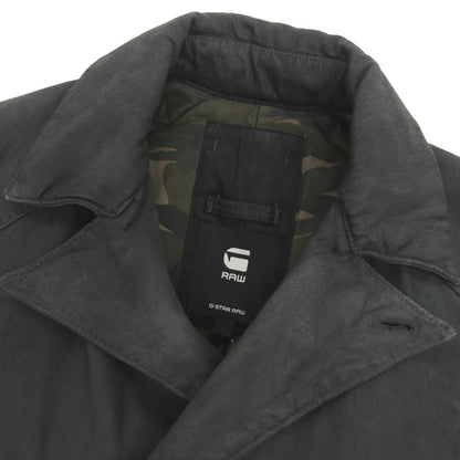 【新品】ジースターロウ G-STAR RAW 染色加工 コットン カラ ペリスコープ デニム 中綿入り ピーコート グレーブラック【サイズM】【 状態ランクN 】【 メンズ 】